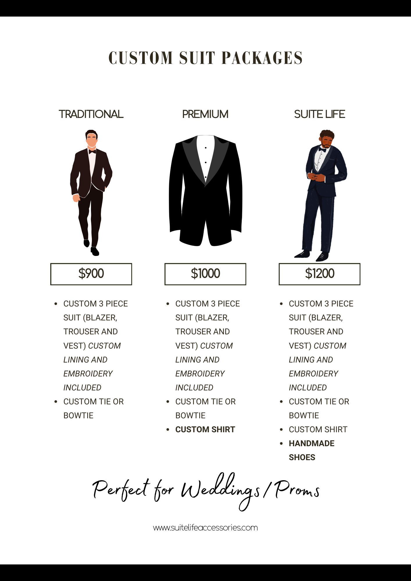 Custom Suit Packages SUITe Life Accessories™
