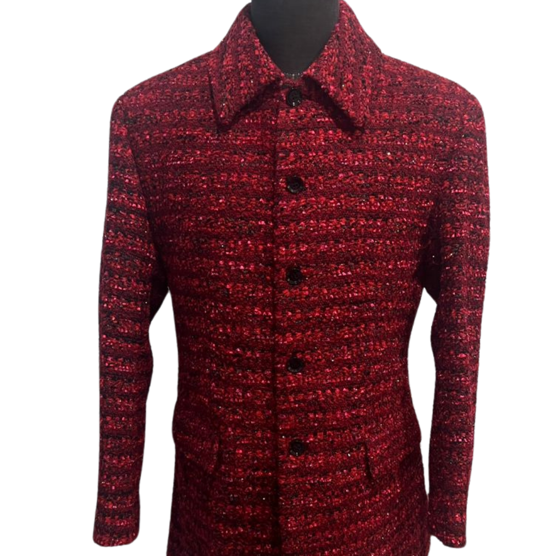 Red and black Tweed 2-piece suit