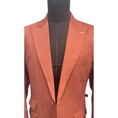 Orange Pinstripe Suit