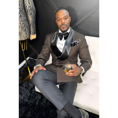 Brown 3-piece tuxedo
