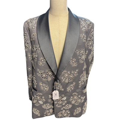 Grey suit with crystal embellishments