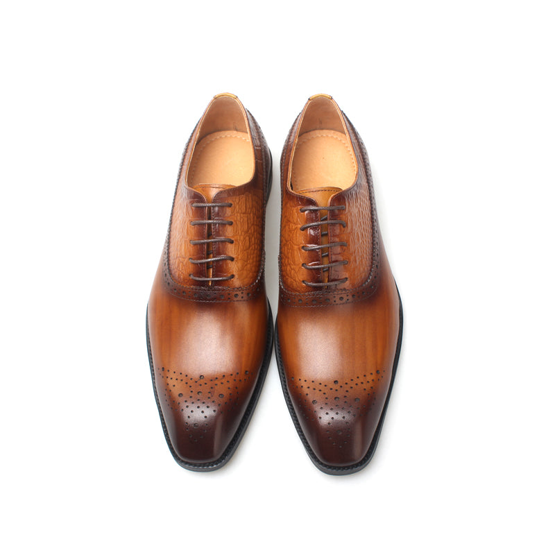 Leather Brogue Oxford Shoes