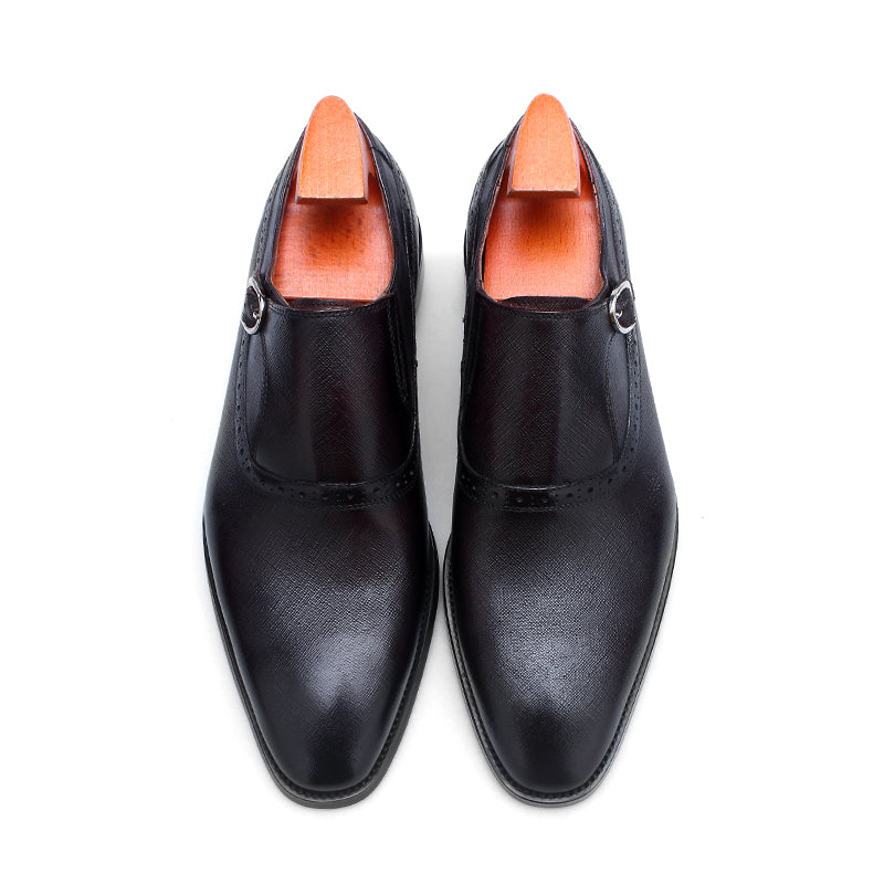 Monk Strap Textured Shoes