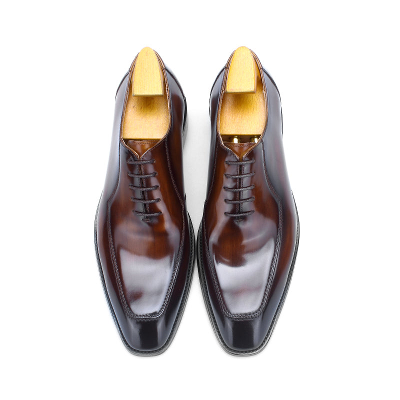 Shiny Leather Oxford Shoes