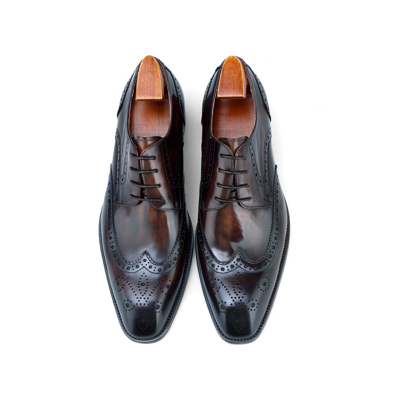 Wingtip Brogue Lace-Up Shoes