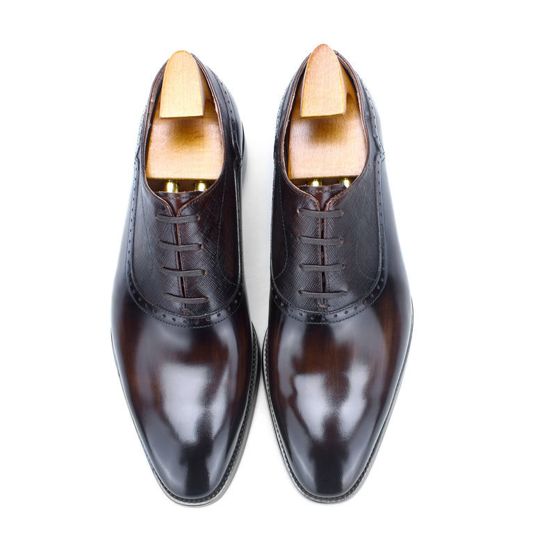 Polished Leather Oxford Shoes