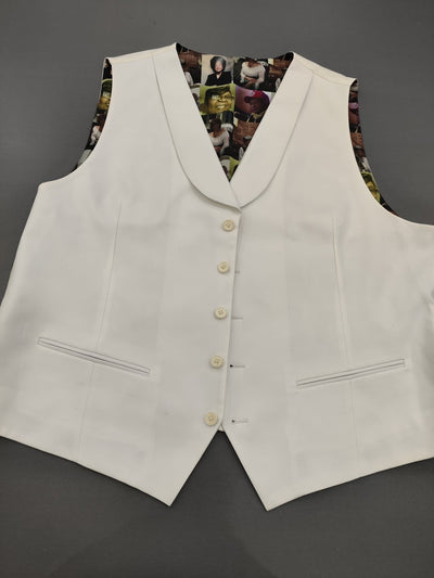 White Jacquard Wedding Tuxedo