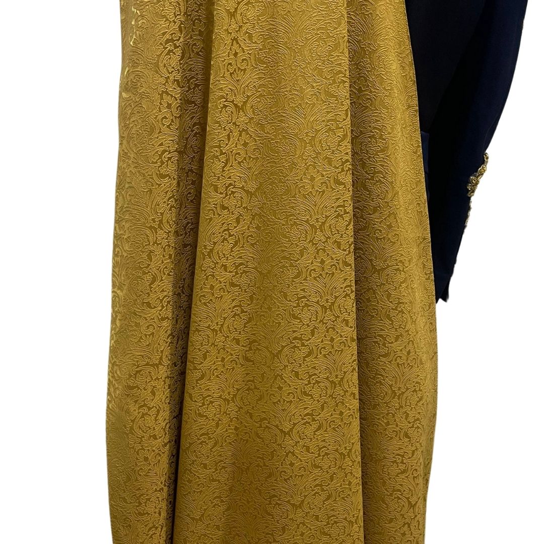 NAVY BLUE SUIT WITH GOLD ROPE AND GOLD EMBELLISHMENTS