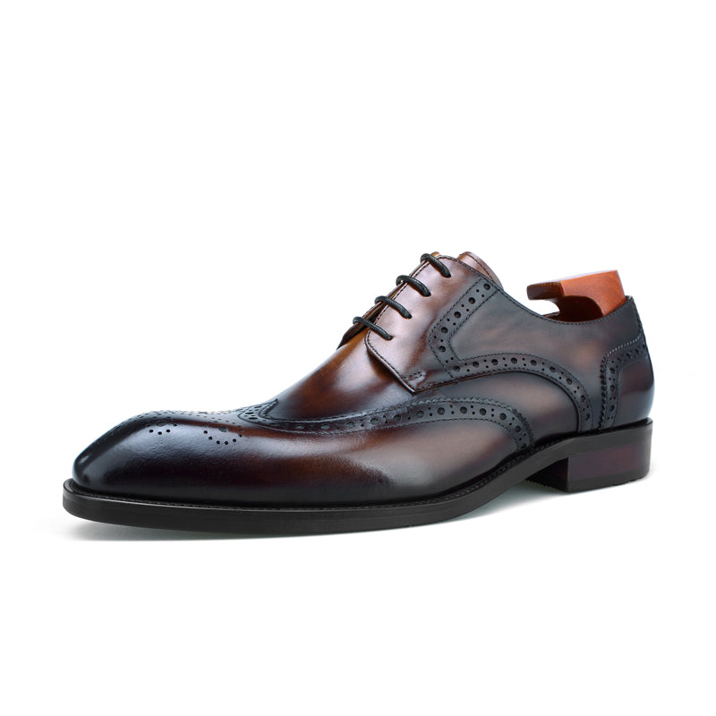 Wingtip Brogue Lace-Up Shoes