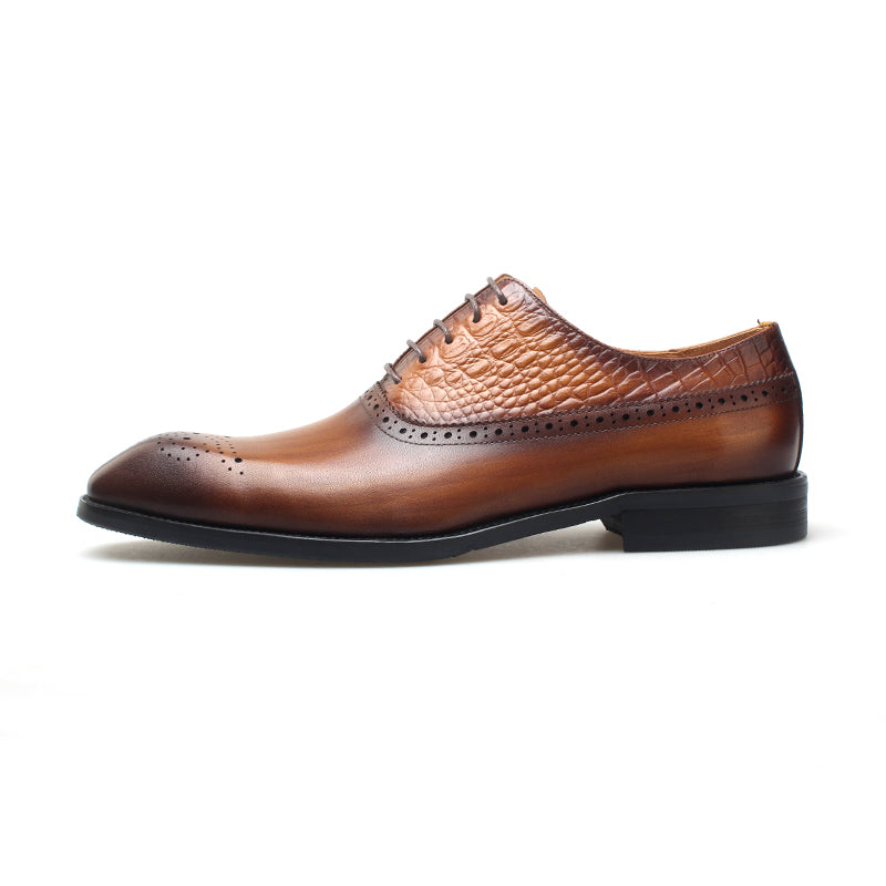 Leather Brogue Oxford Shoes