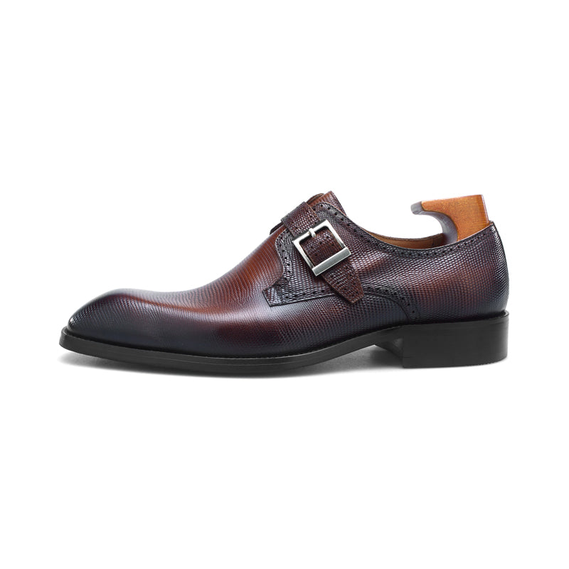 Textured Monk Strap Shoes