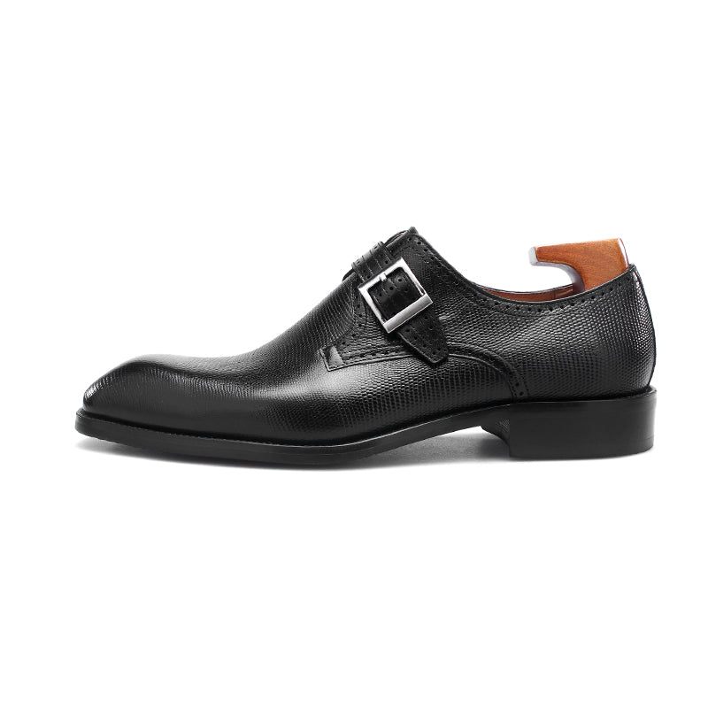 Textured Monk Strap Shoes