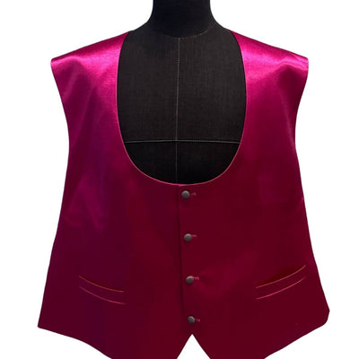 GREY JACQUARD AND HOT PINK SUIT