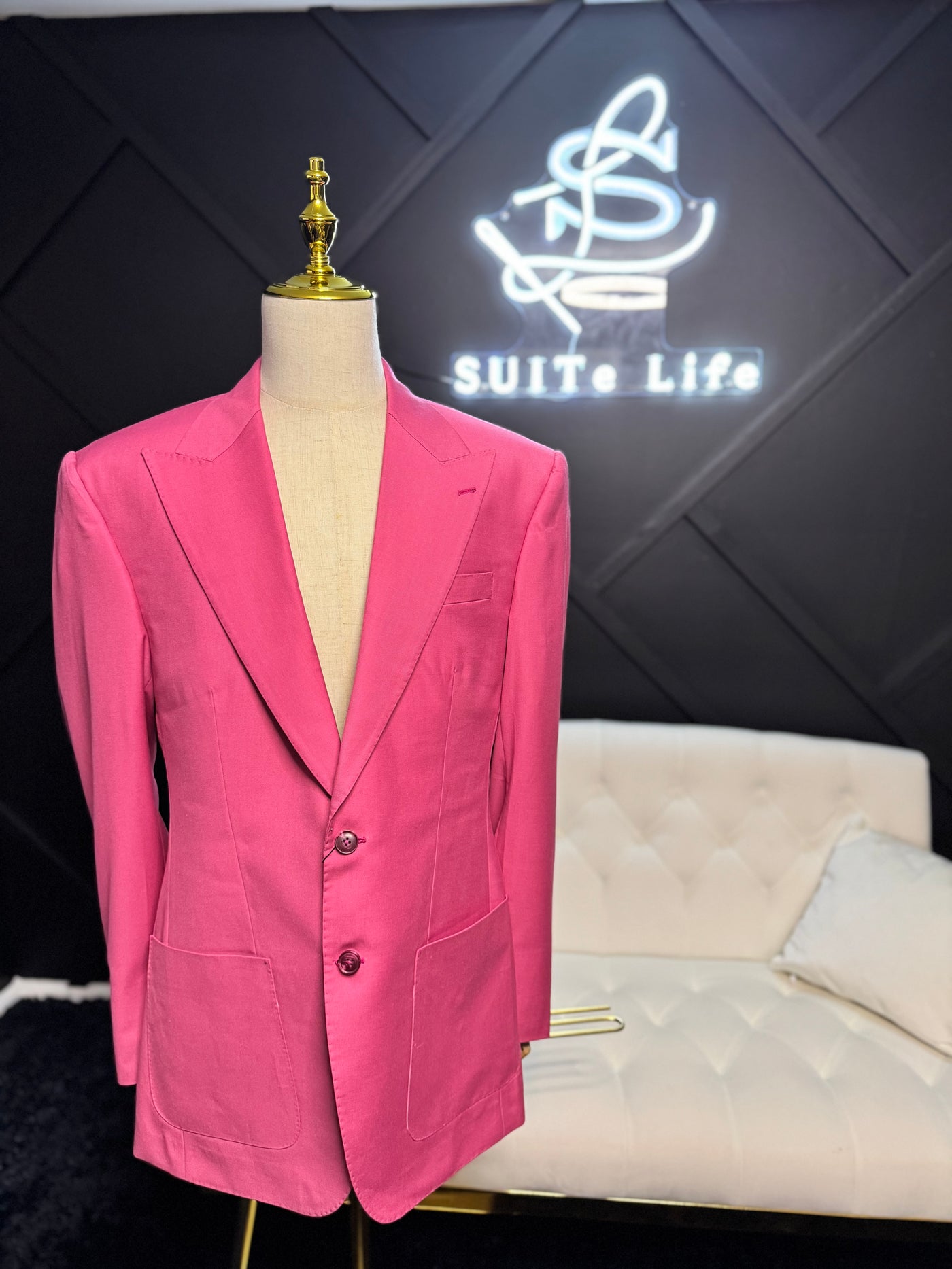 Pink 2 Button Suit