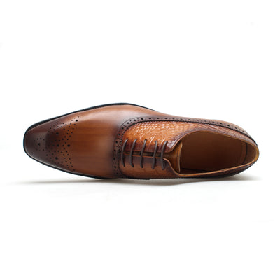 Leather Brogue Oxford Shoes