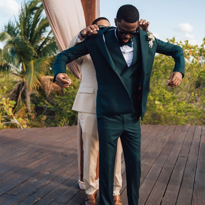 GREEN 3-PIECE SUIT