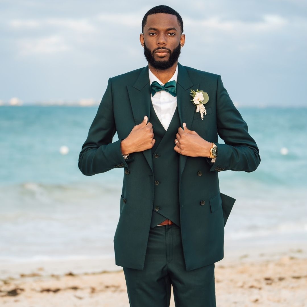 GREEN 3-PIECE SUIT