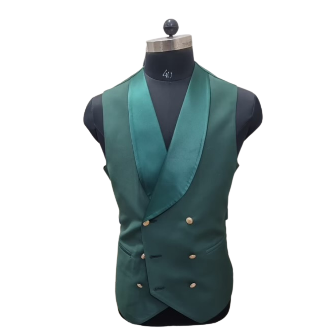 GREEN DOUBLE BREASTED SUIT
