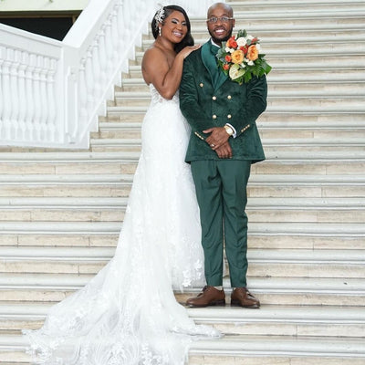 GREEN DOUBLE BREASTED SUIT