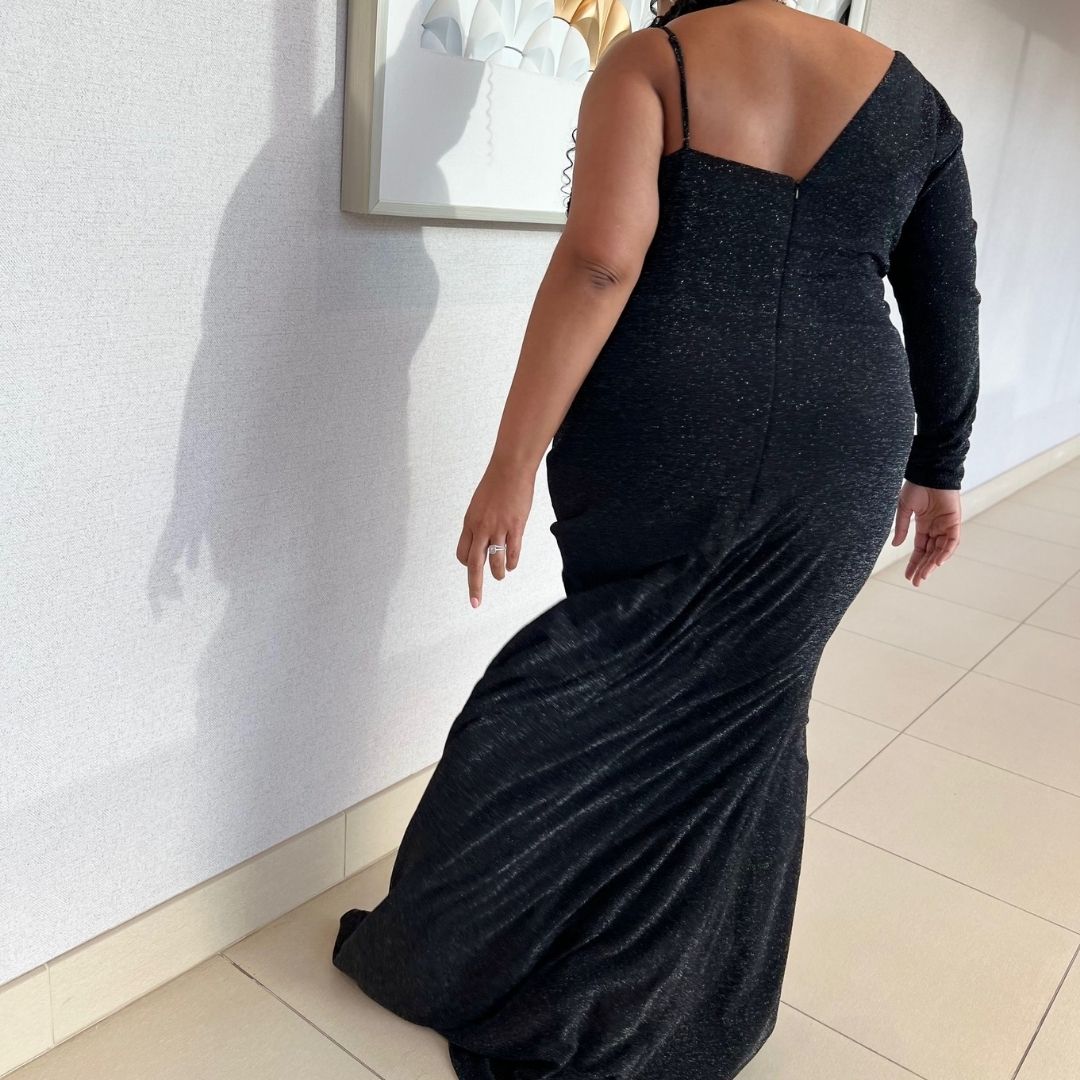 BLACK GLITTERY DRESS