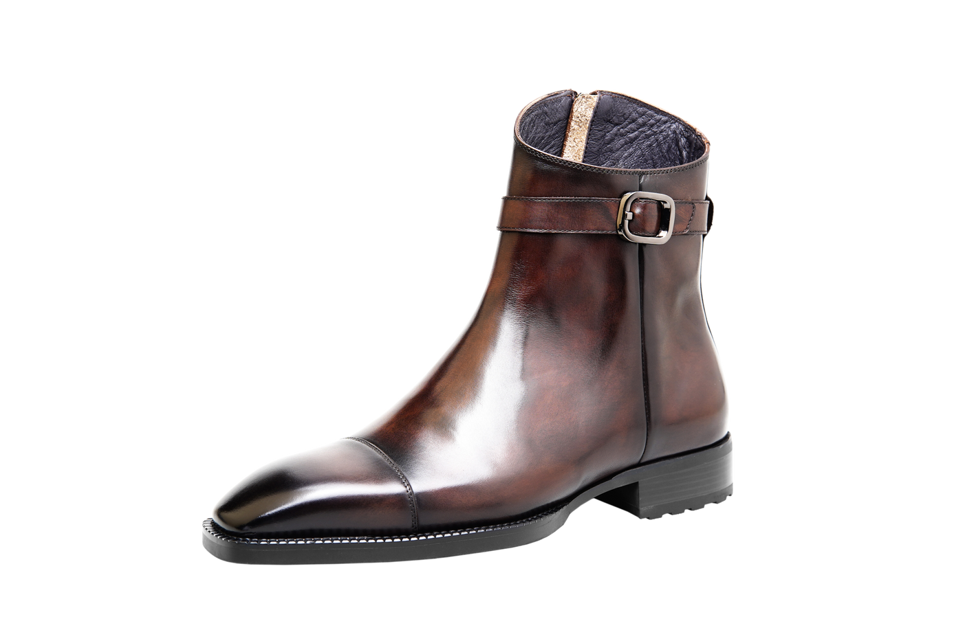 Zip-Up Monk Strap Boots