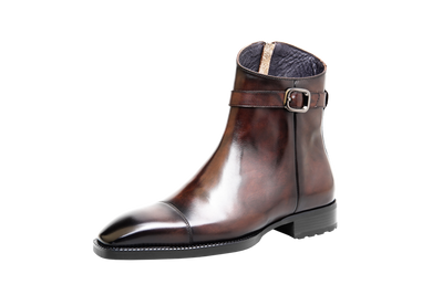 Zip-Up Monk Strap Boots