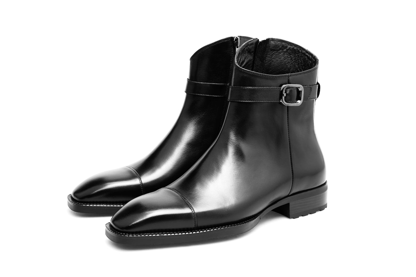 Zip-Up Monk Strap Boots