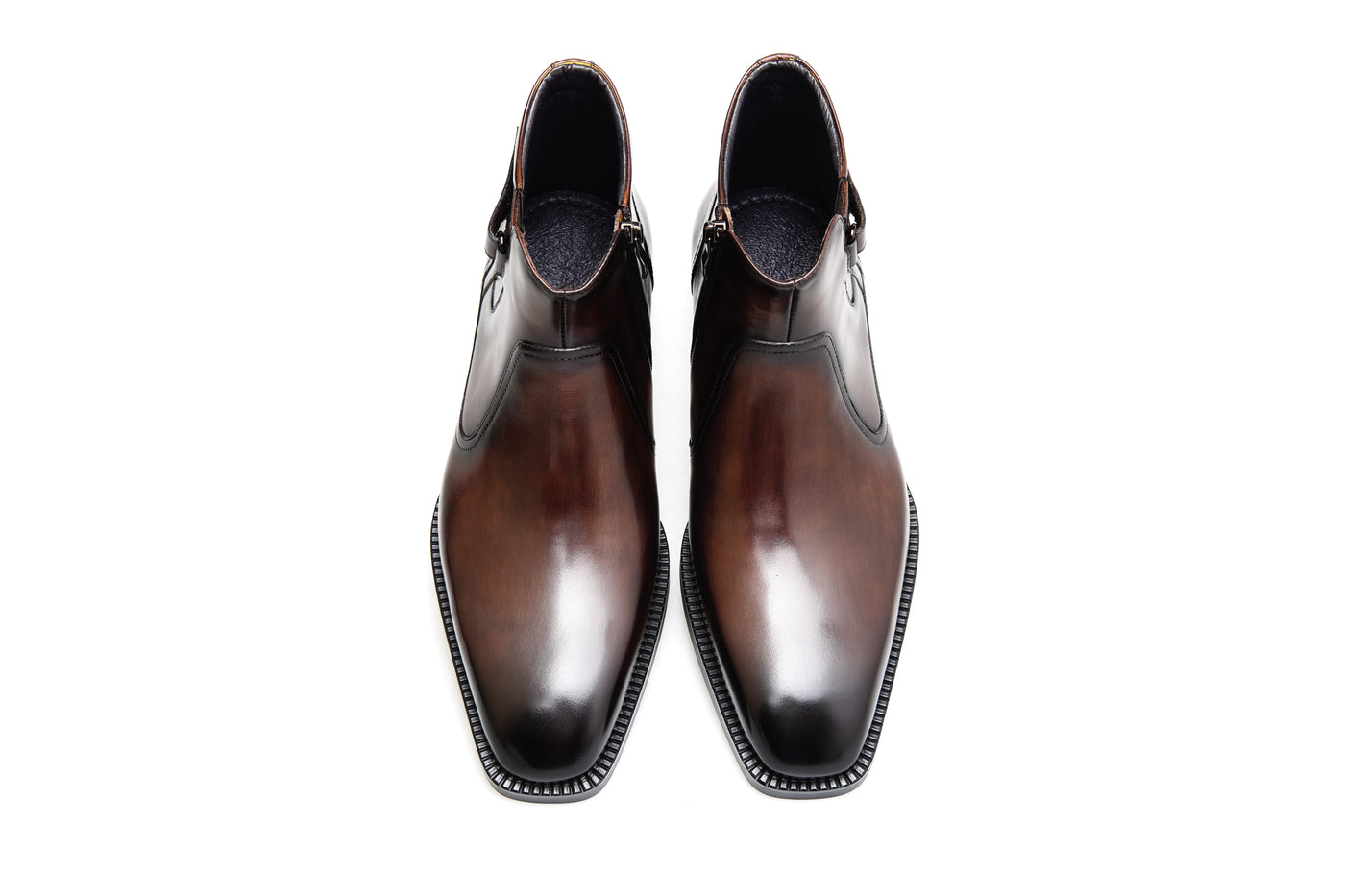 Zip-Up Monk Strap Boots