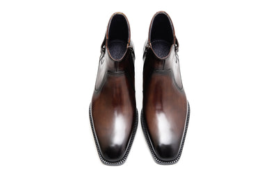 Zip-Up Monk Strap Boots