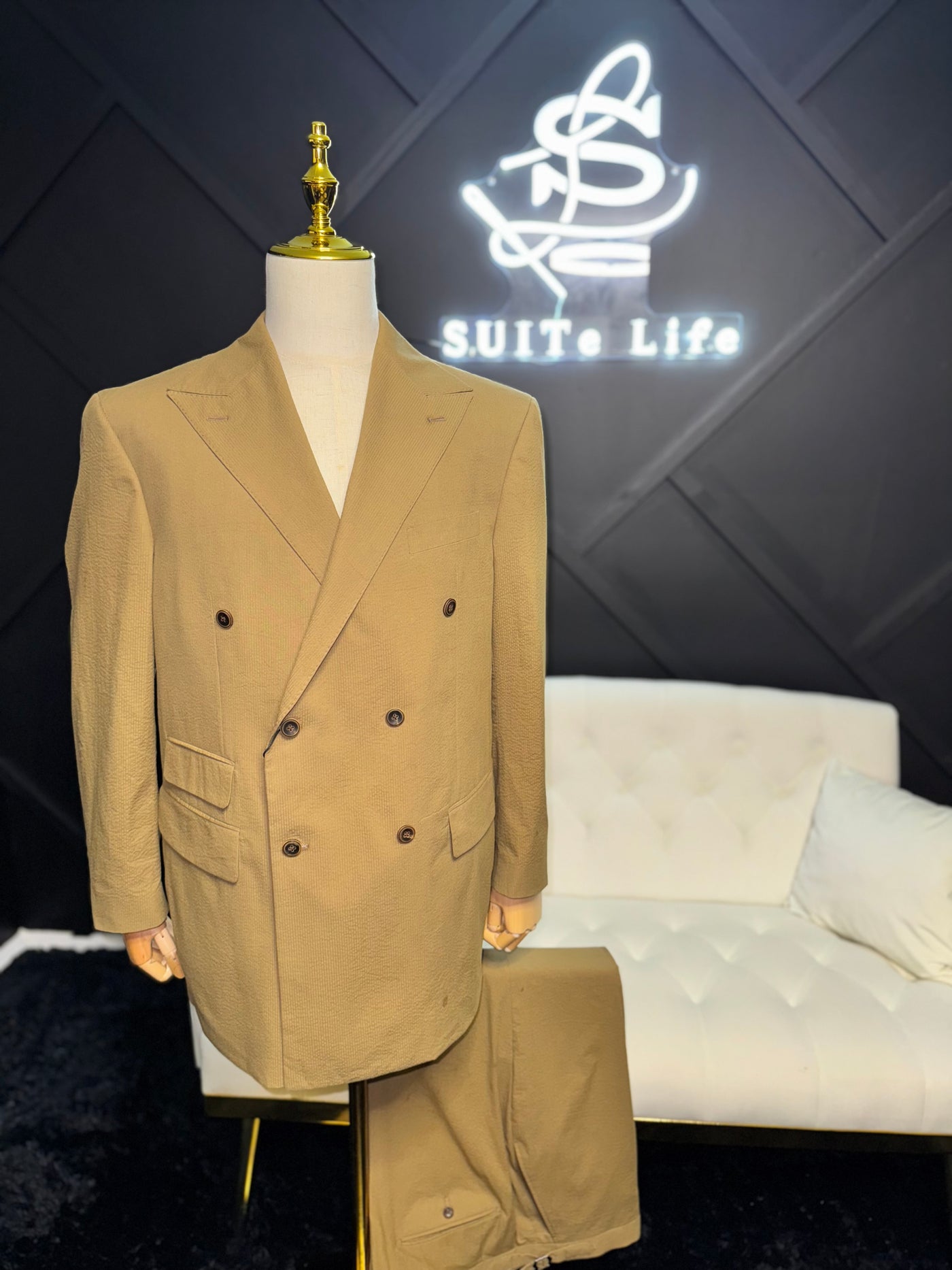 Brown Linen Suit