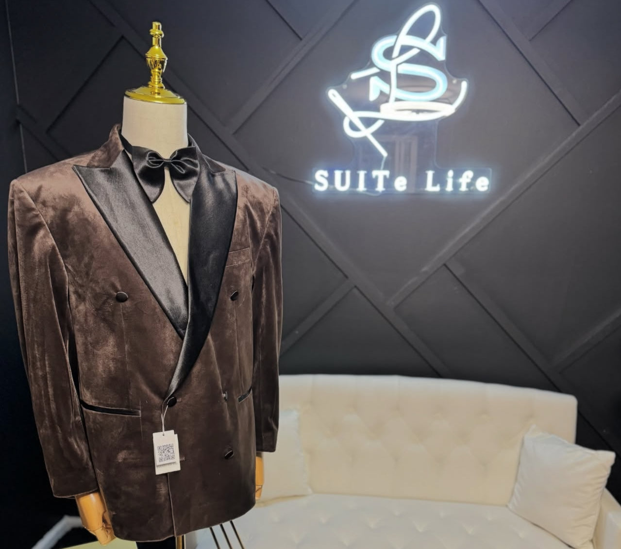 Brown Chocolate Velvet Blazer
