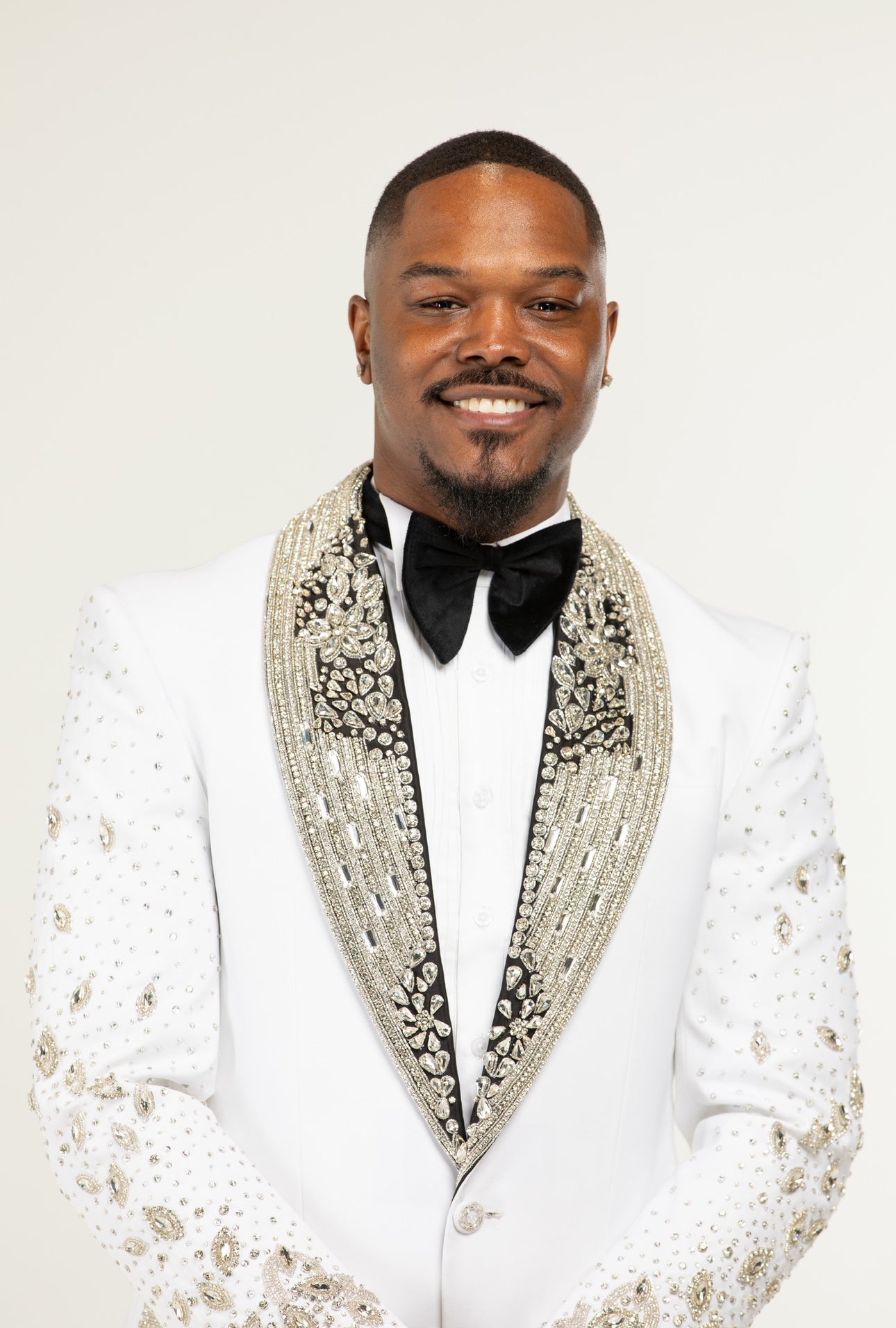 White crystalized blazer