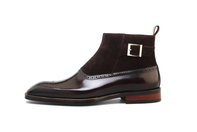 Brogue Monk Strap Boots