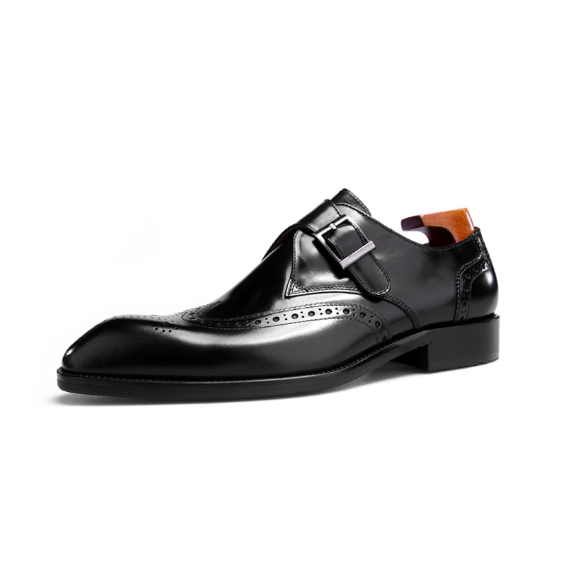 Brogue Monk Strap Shoes