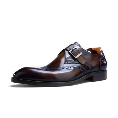 Brogue Monk Strap Shoes