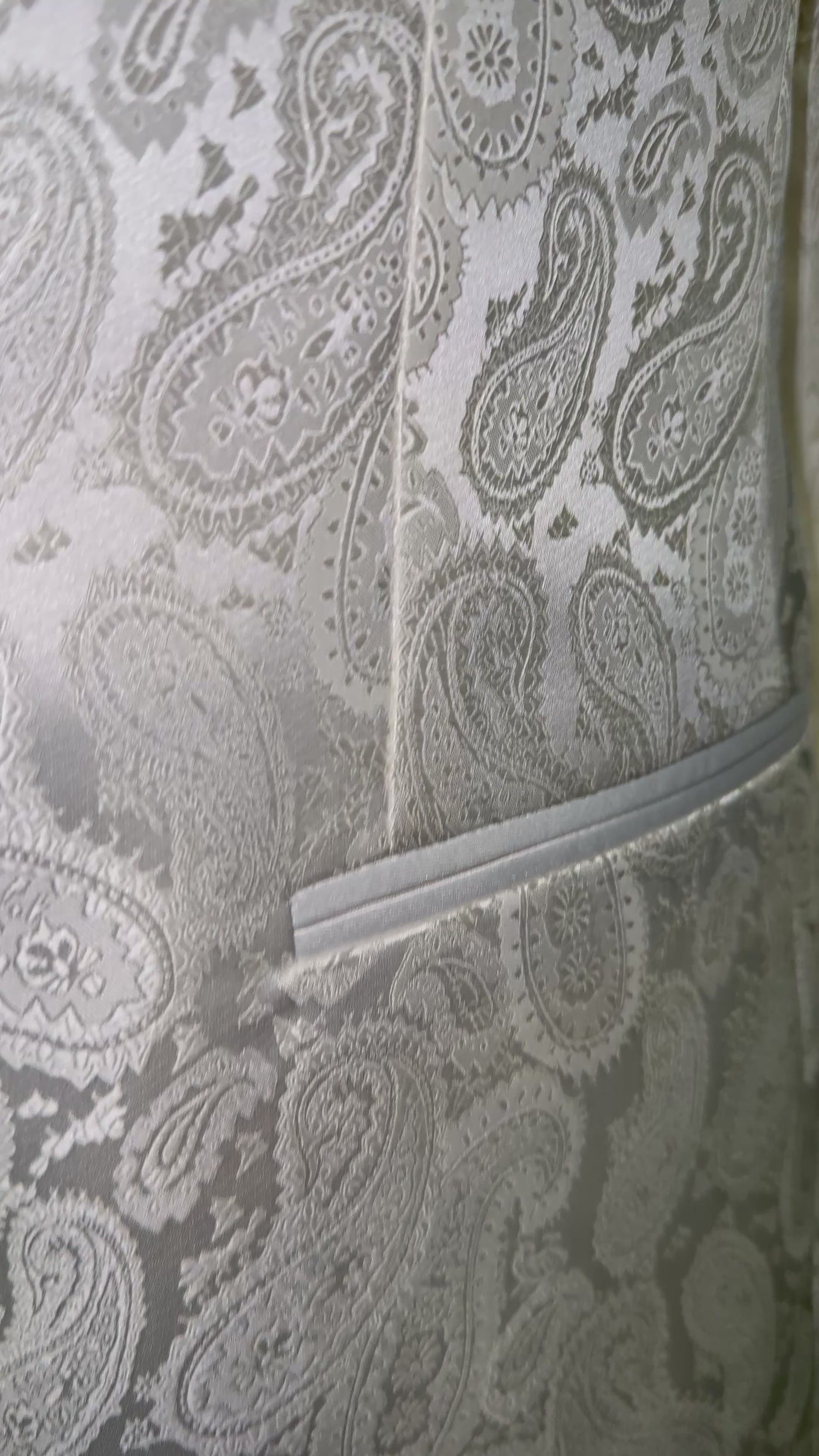 White Jacquard Wedding Tuxedo